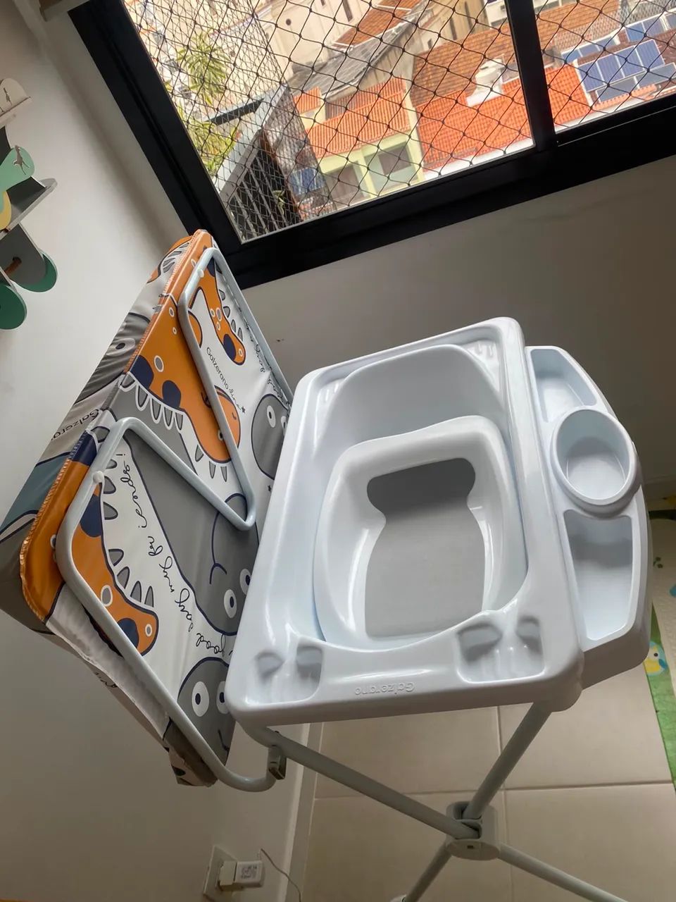 Banheira Galzerano de bebê com trocador e almofada - Foto 3