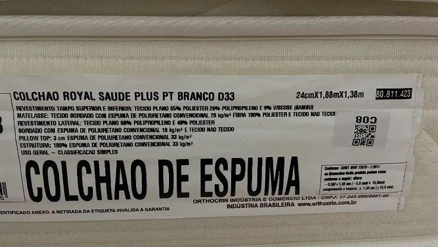 Colchão Casal D33 Orthocrin  - Foto 5