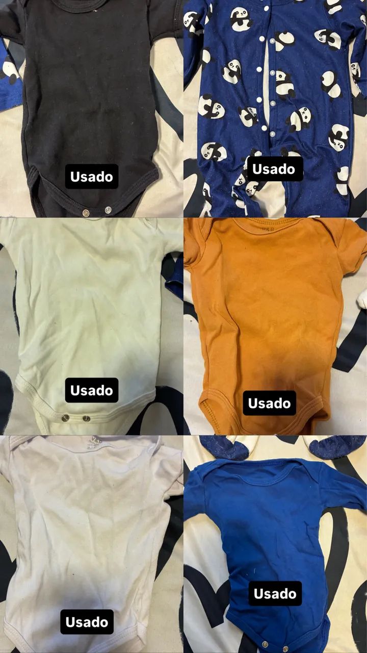 18 peças de roupa bebê masculino 1-3meses - Foto 4