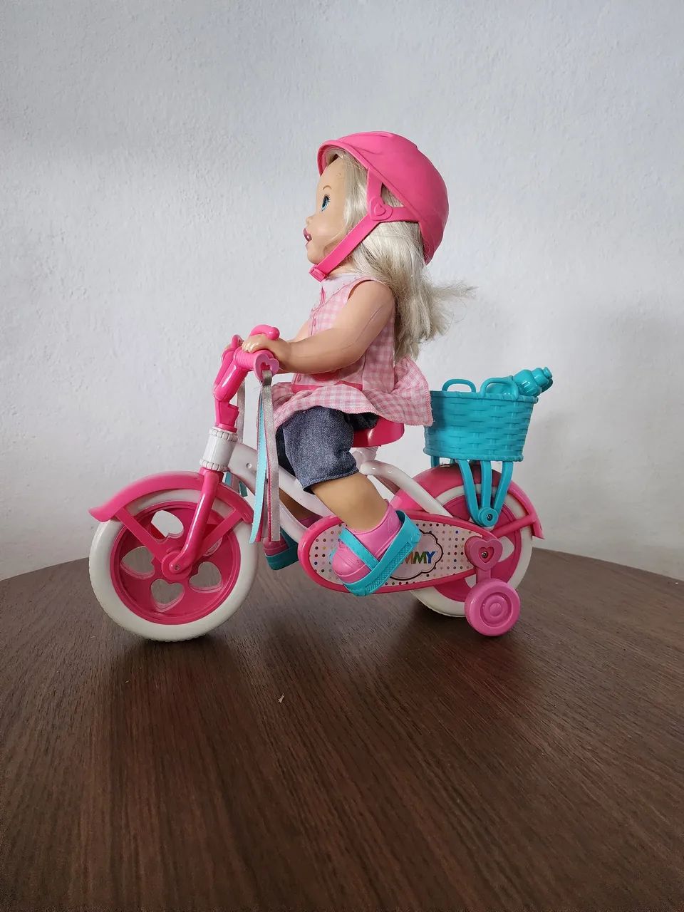 Boneca litlle mommy com bicicleta 