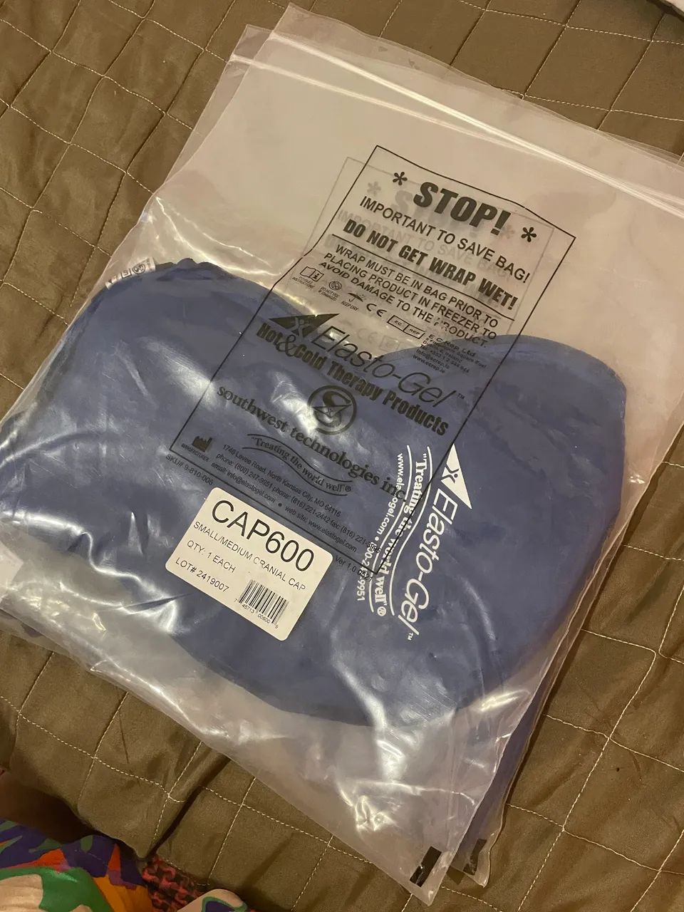 Touca terapêutica - Elasto-Gel Cranial Cap CAP600 - Small/Medium - Hot & Cold Therapy - Foto 2