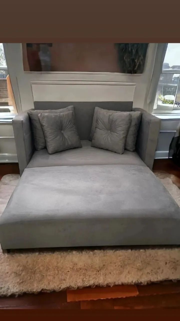 Sofá Cama COMPACTO! Kitnet, Airbnb, Aluguel, ideal para ambientes pequenos. - Foto 4