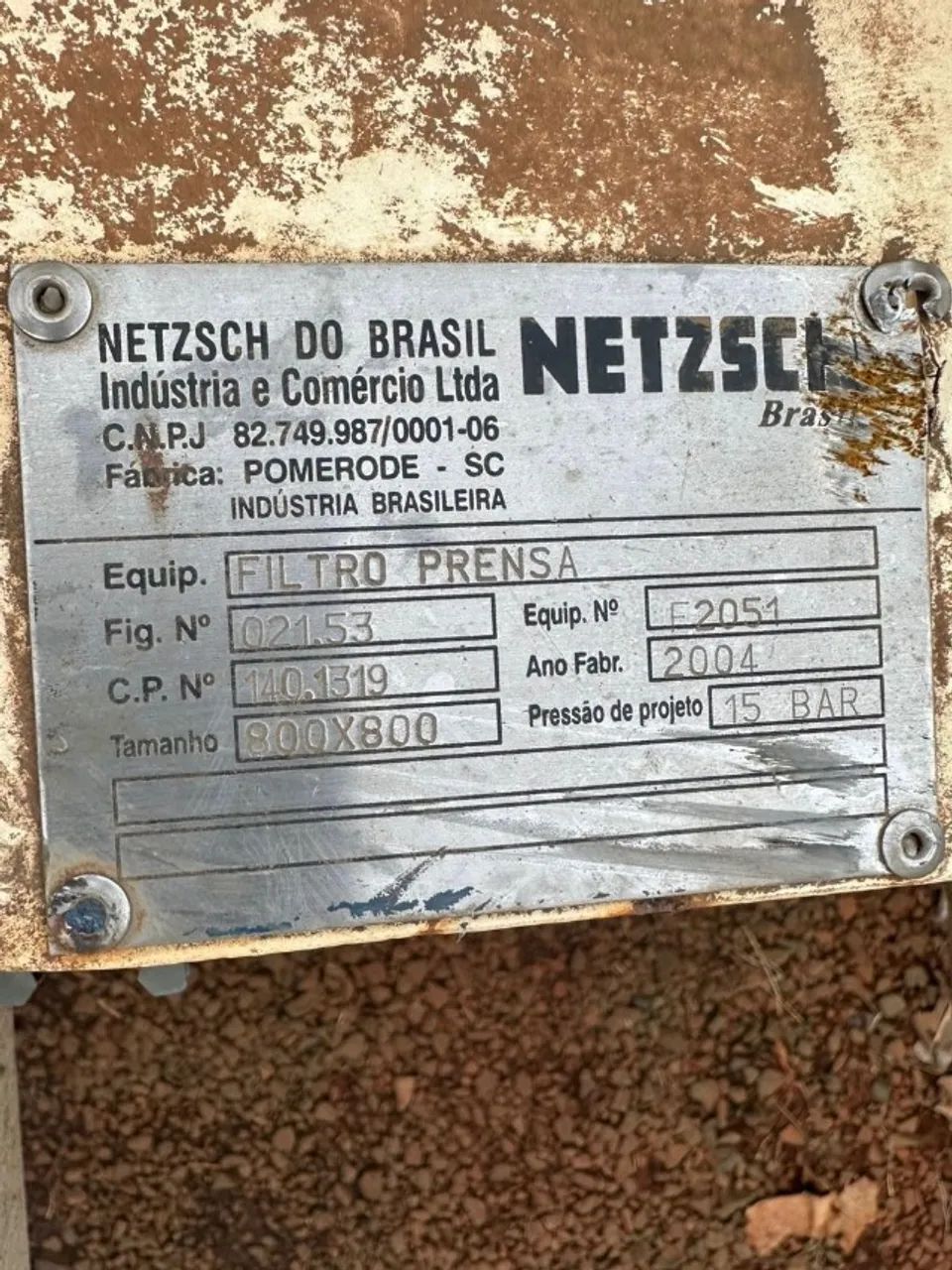 Filtro Prensa Netzsch 800 x 800 Automático  - Foto 6
