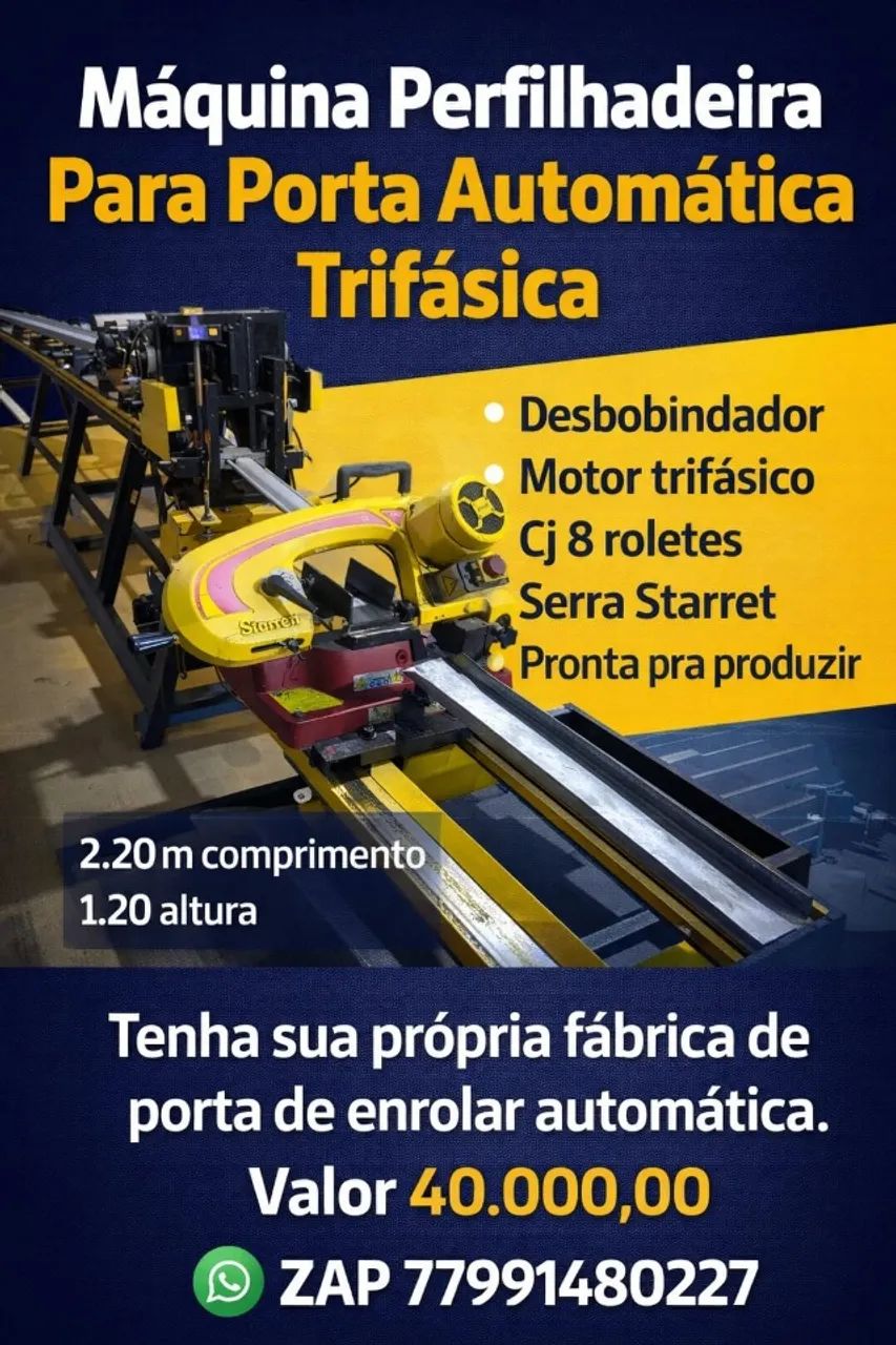 Máquina Perfiladeira de Porta Automática Trifásica - Perfilhadeira