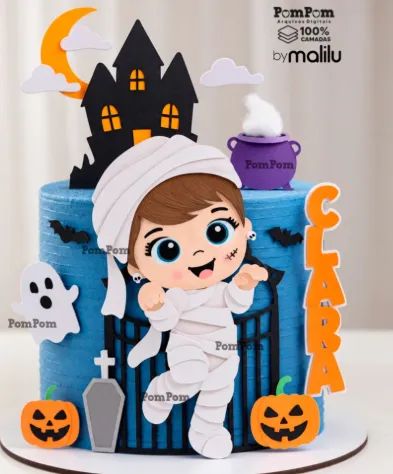 Topo de Bolo Halloween - Foto 4