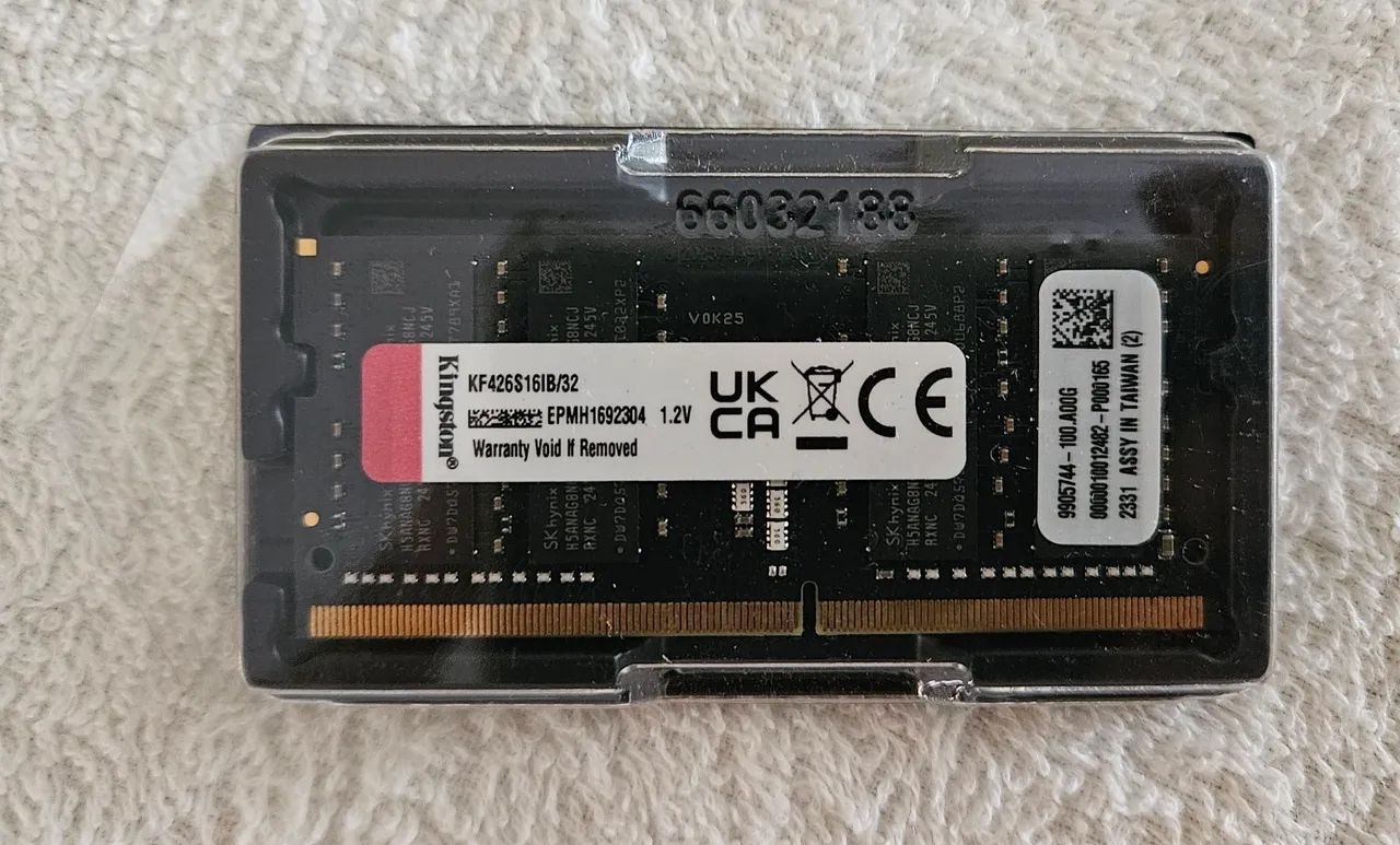 Memória RAM Kingston KF426S16IB/32 - 32GB - DDR4 - 2666MHz - Para Notebook