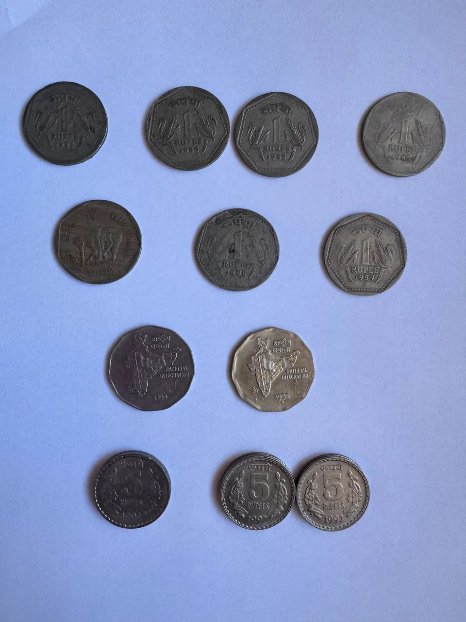 Lote 12 moedas antigas Índia 