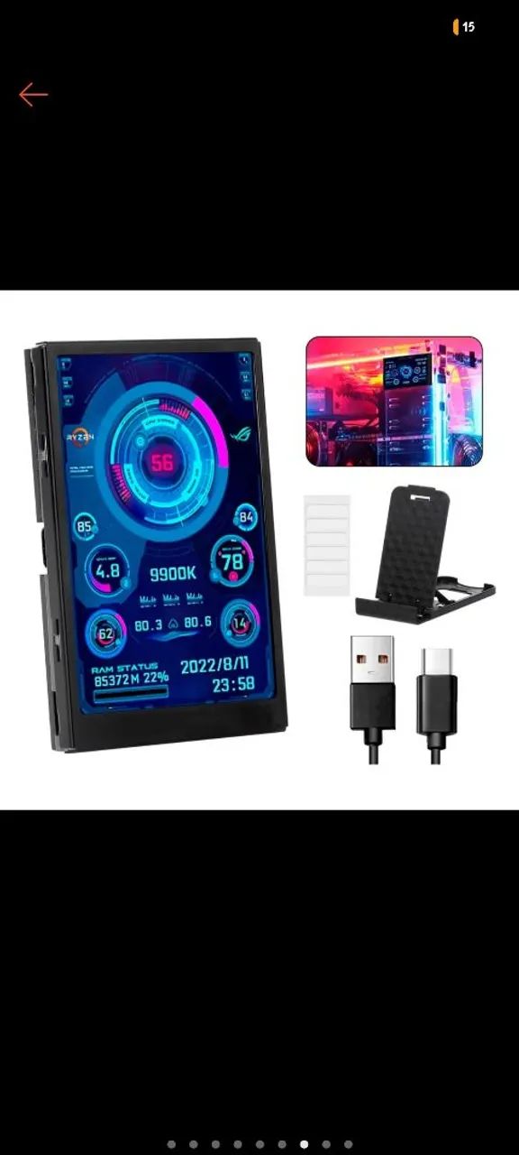 Mini Tela Secundária 3,5" IPS - NOVA - Foto 3