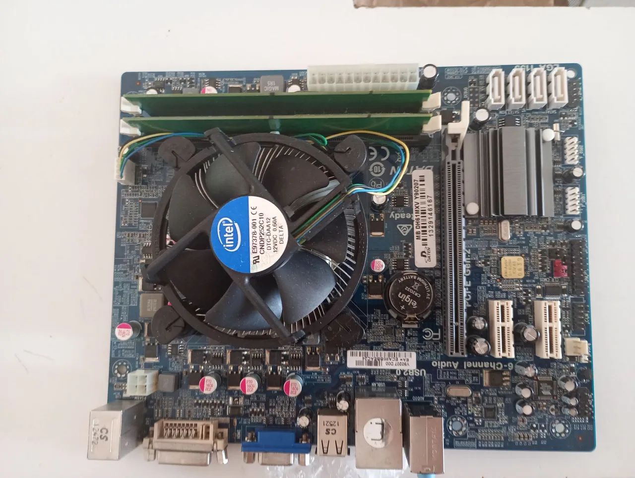 Placa-mãe PCWare H61 + Processador Intel + 4GB RAM