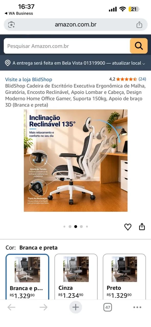 Cadeira escritório  - Foto 4