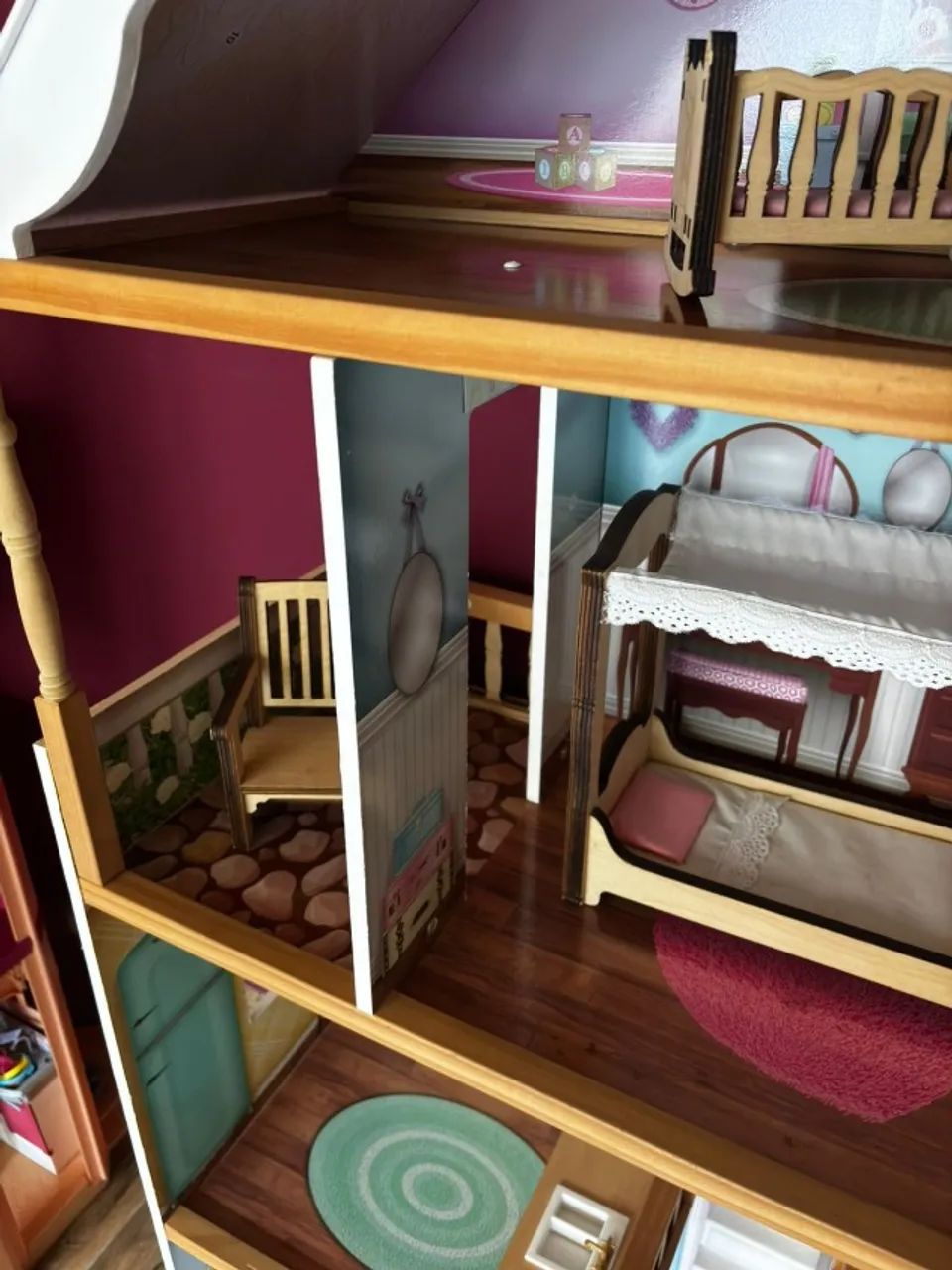 Casa de boneca grande em madeira Kidkraft - Foto 4