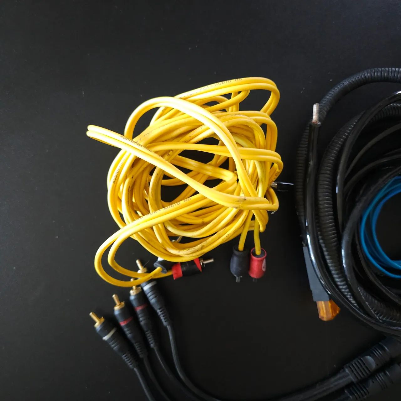 Kit instalação de som C/ cabo RCA, split rca, força e fusível. - Foto 3