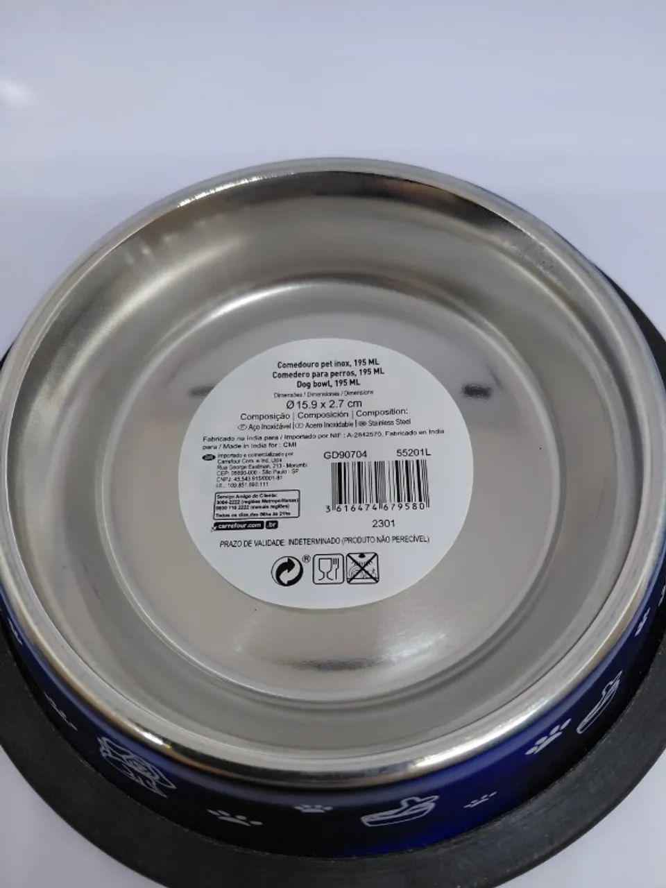 Comedouro e Bebedouro Inox Antiderrapante Para Cães e Gatos - Foto 4