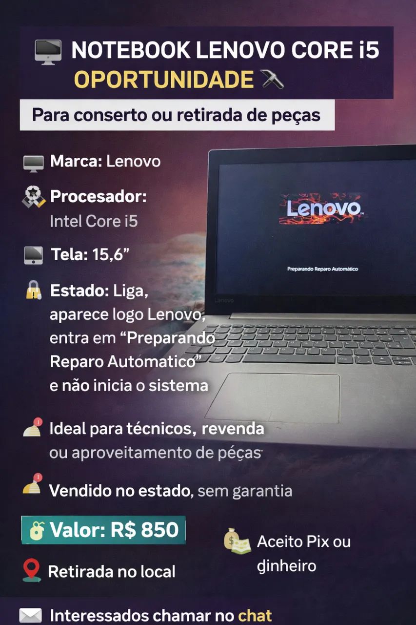 Notebook Lenovo Core i5