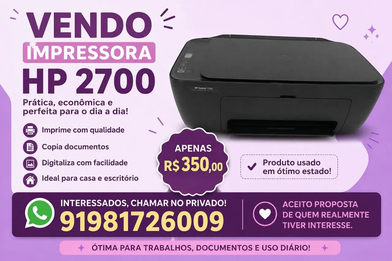 Impressora hp 2700