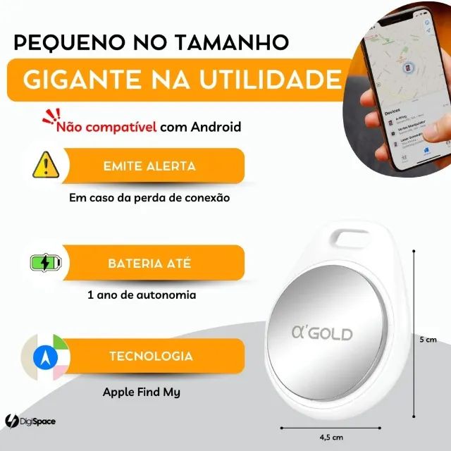 Tag Rastreador GPS Smart Air Tag Compatível com App Buscar iPhone IOS - Foto 3
