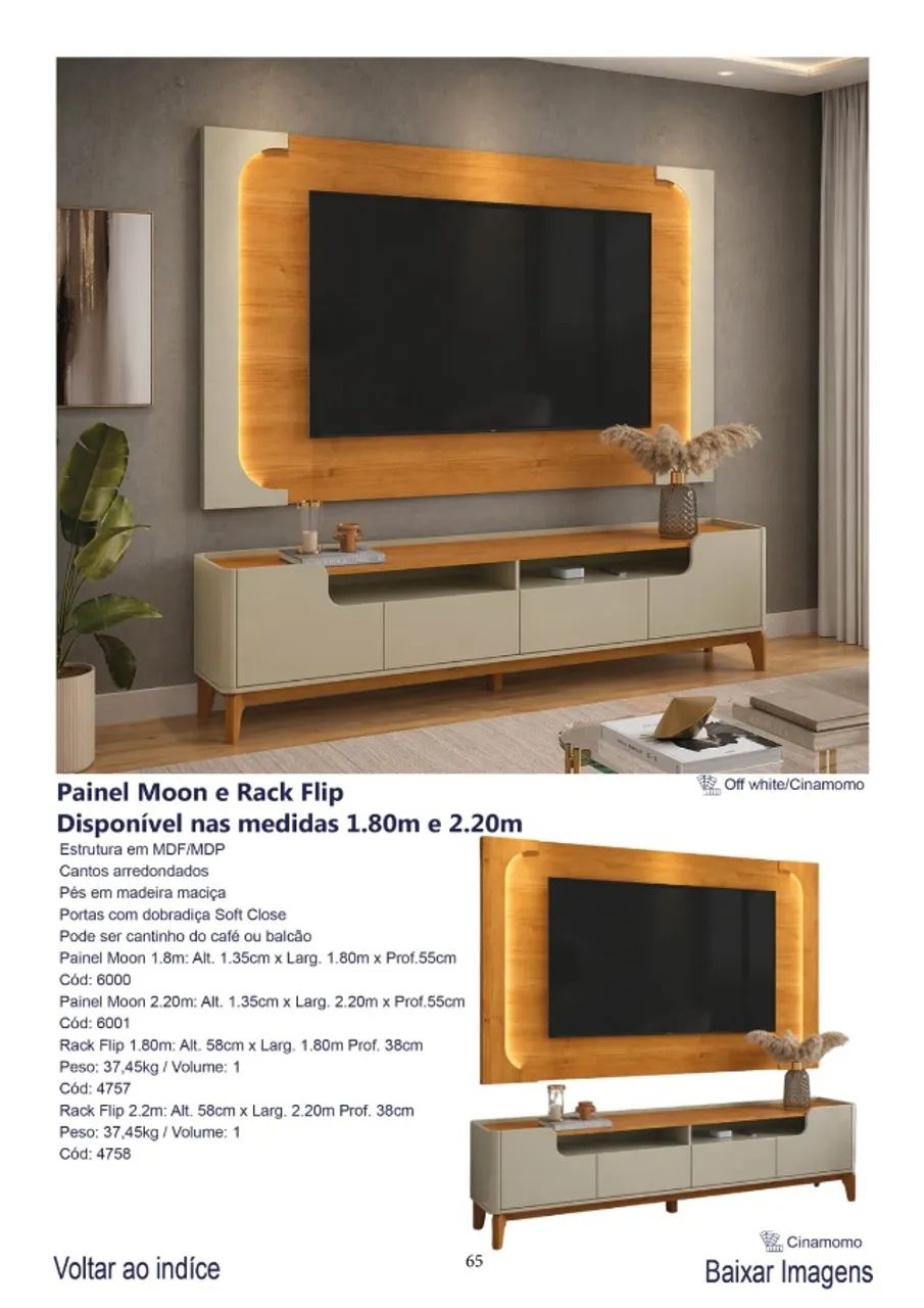 Painel Moon + Bancada Flip 1.80 cm - Foto 2