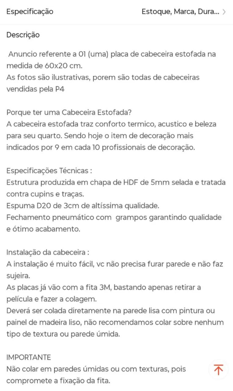 Cabeceira de cama casal estofada em veludo marrom - Foto 5