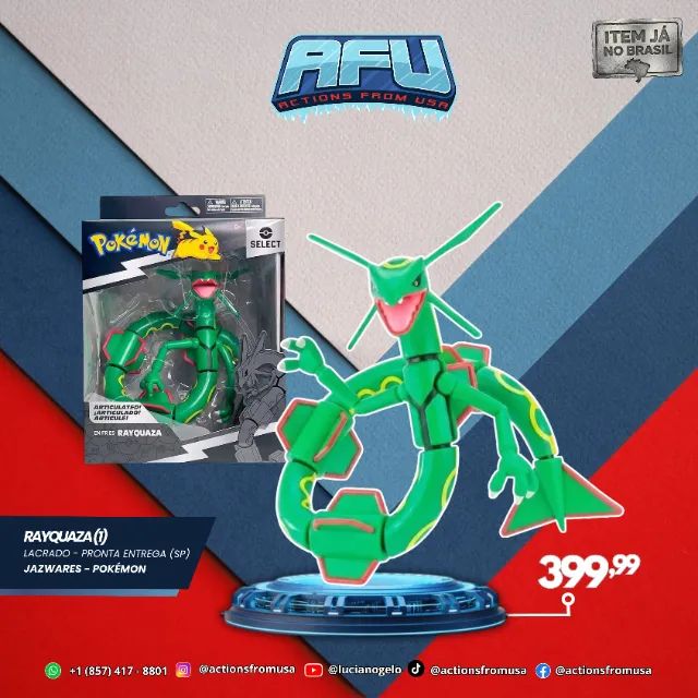 Rayquaza Versão 2026 Pokémon Select Jazwares 