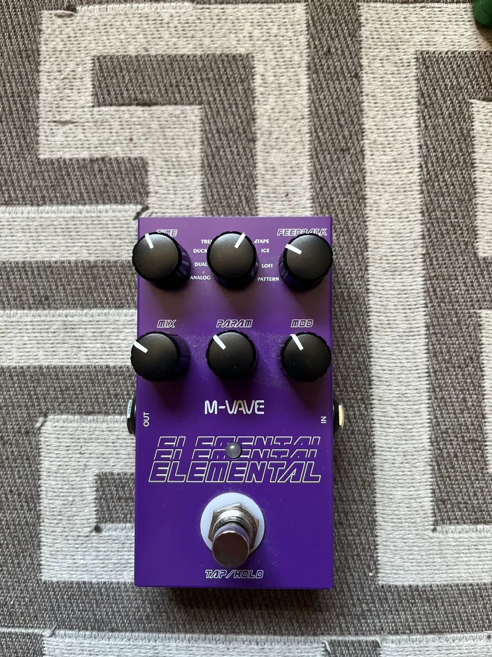 Pedal Delay M-Vave Elemental 9 Tipos Guitarra e Baixo 