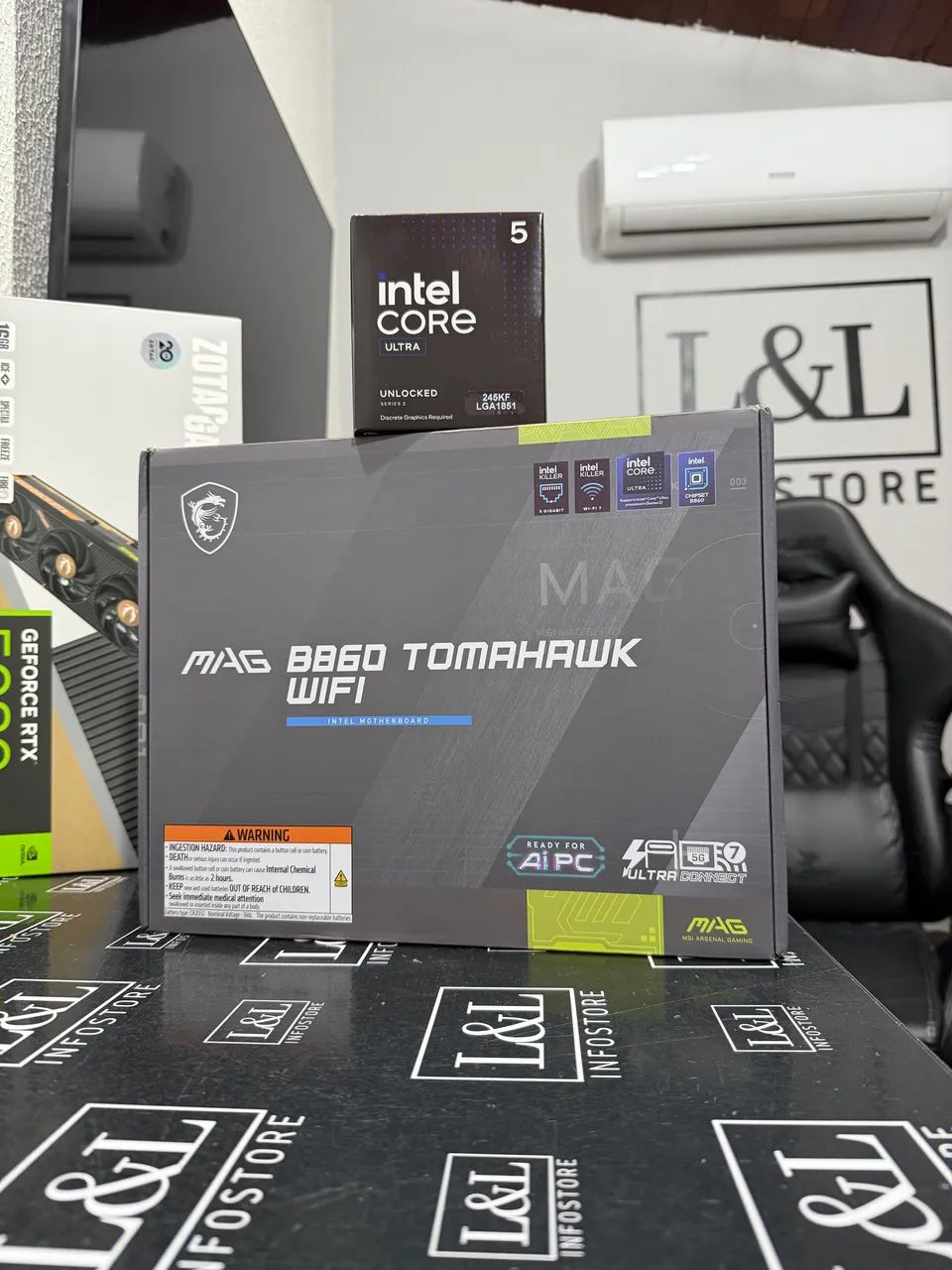 Placa mãe b860 tomahawk + ultra 5 235kf (novo) - Foto 2