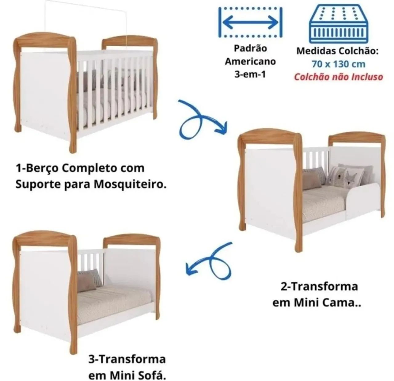 BERÇO AMERICANO MARQUESA  - Foto 2