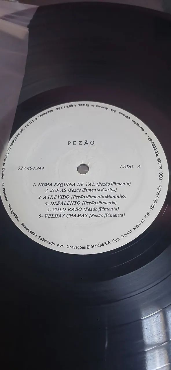 Disco de vinil Pezão Autografado  - Foto 4
