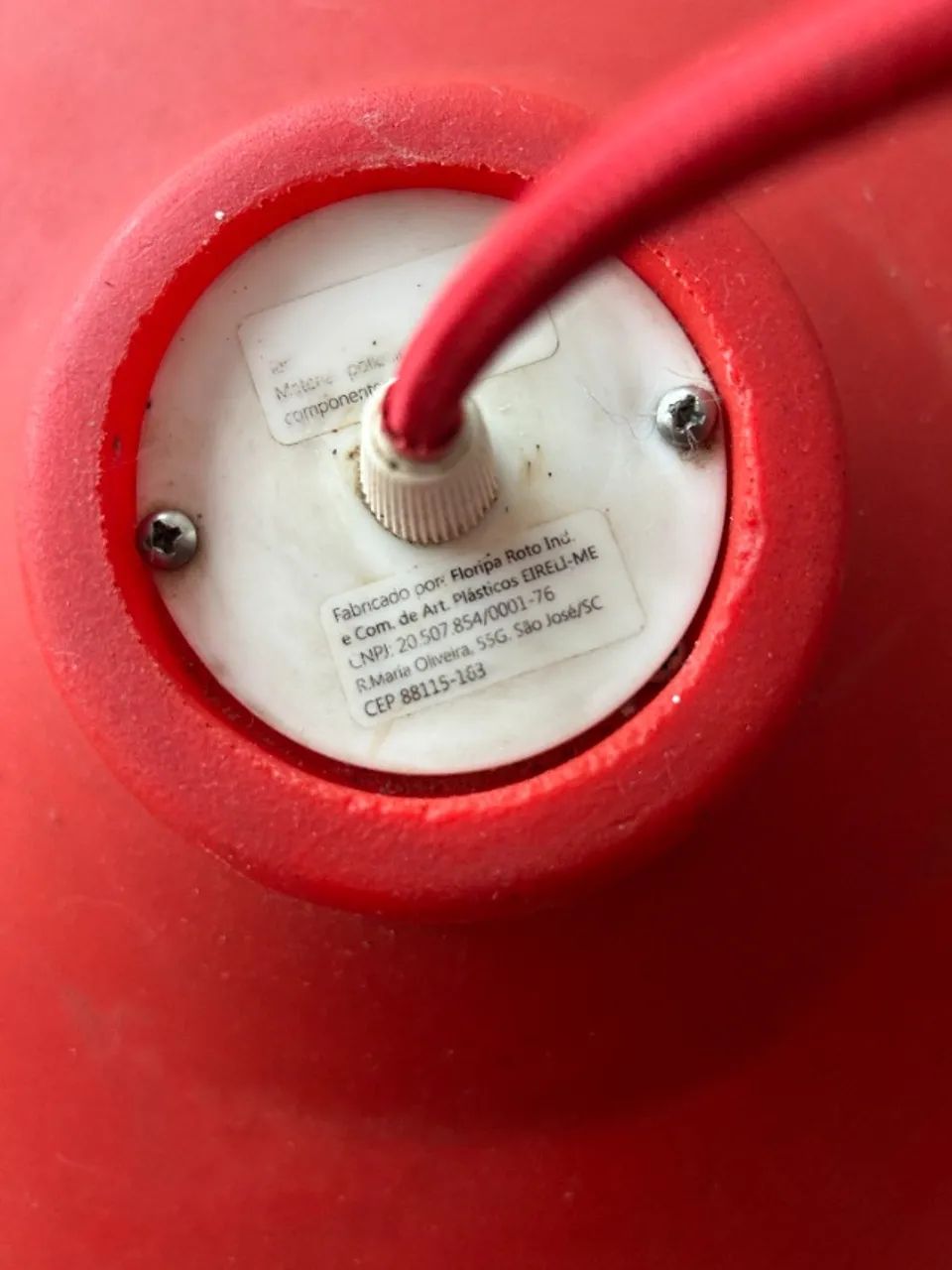 Luminária Pendente vermelha - Foto 4