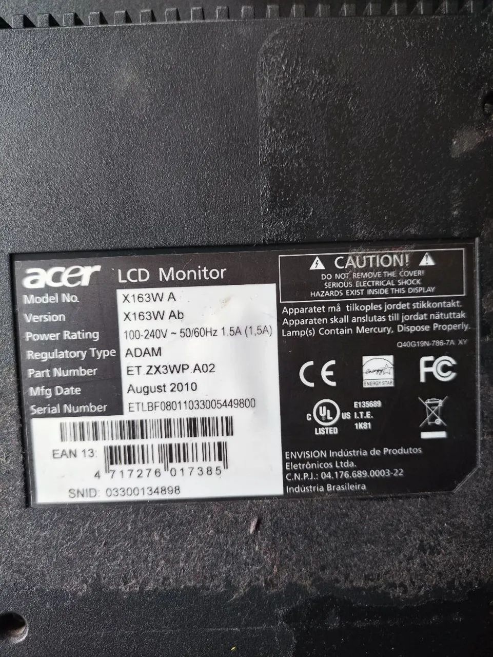 Monitor acer x163w  - Foto 2