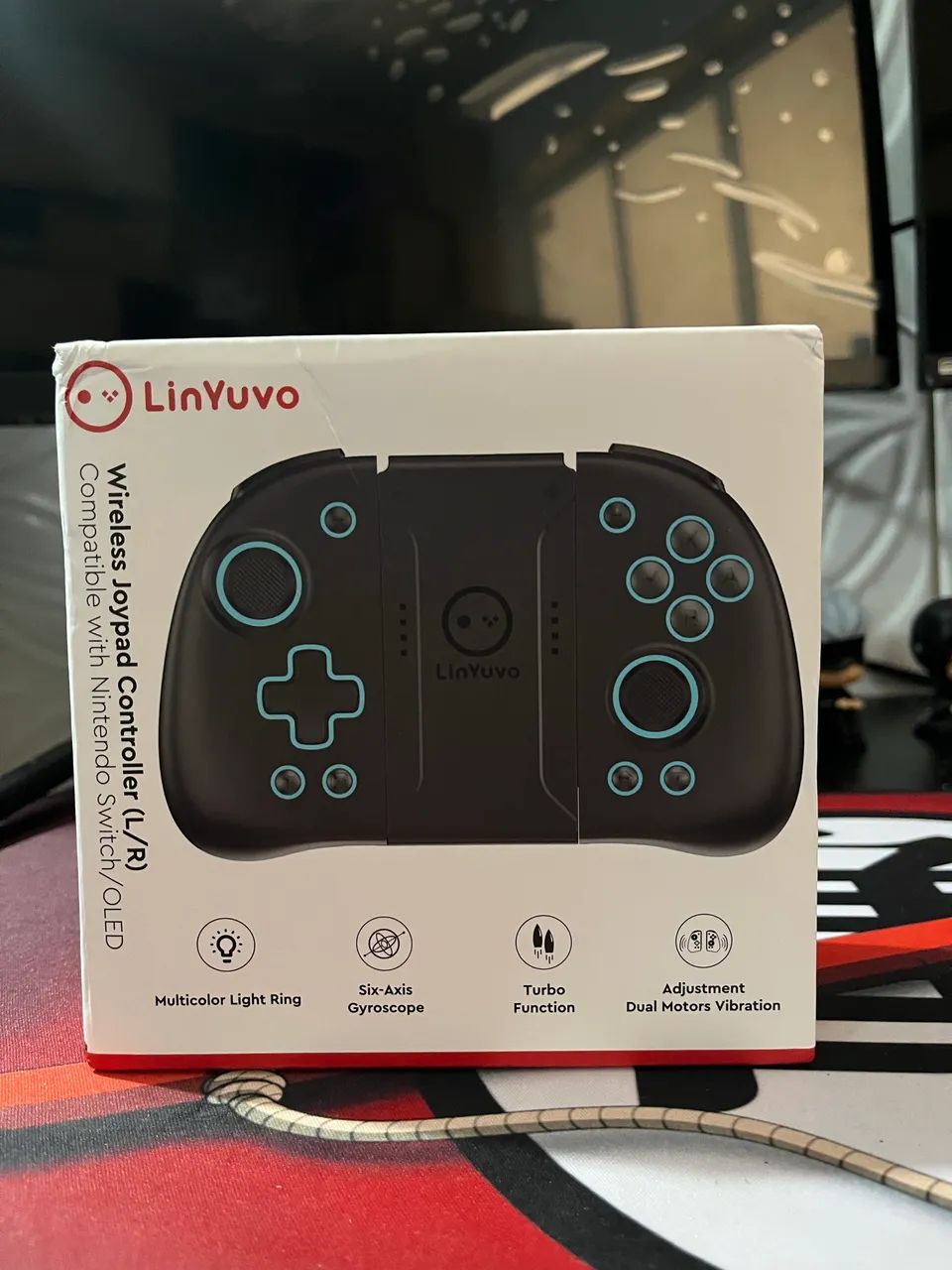 Joypad Wireless LinYuvo KS-47 com LED RGB para Switch & PC novos na caixa - Foto 2
