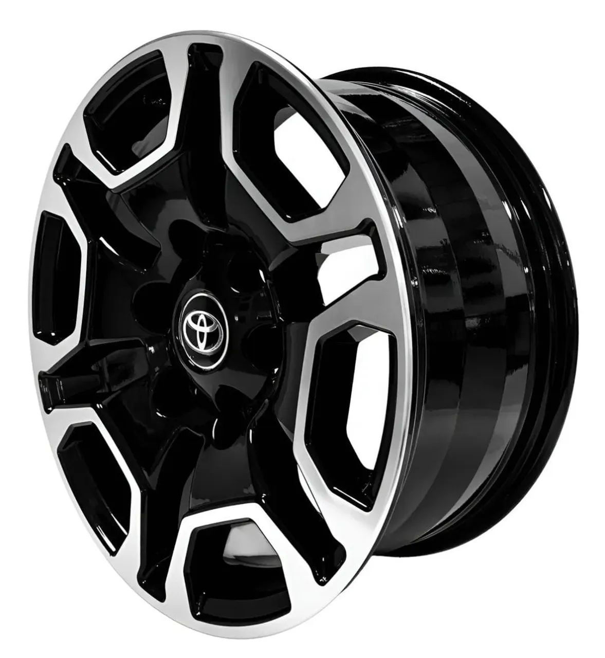 Rodas Toyota Hilux Srx Aro 17 6x139 Jogo + Bicos Cor Preto Com Diamantado - Foto 7
