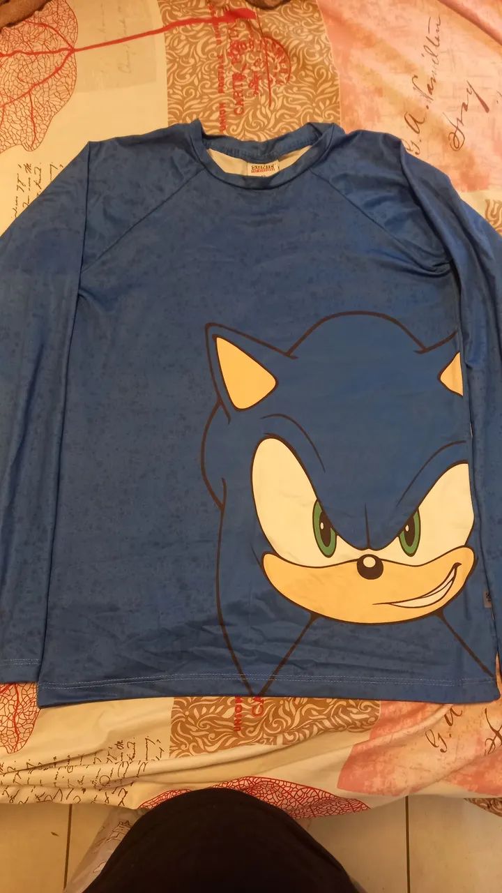 Camiseta com proteção UV do Sonic