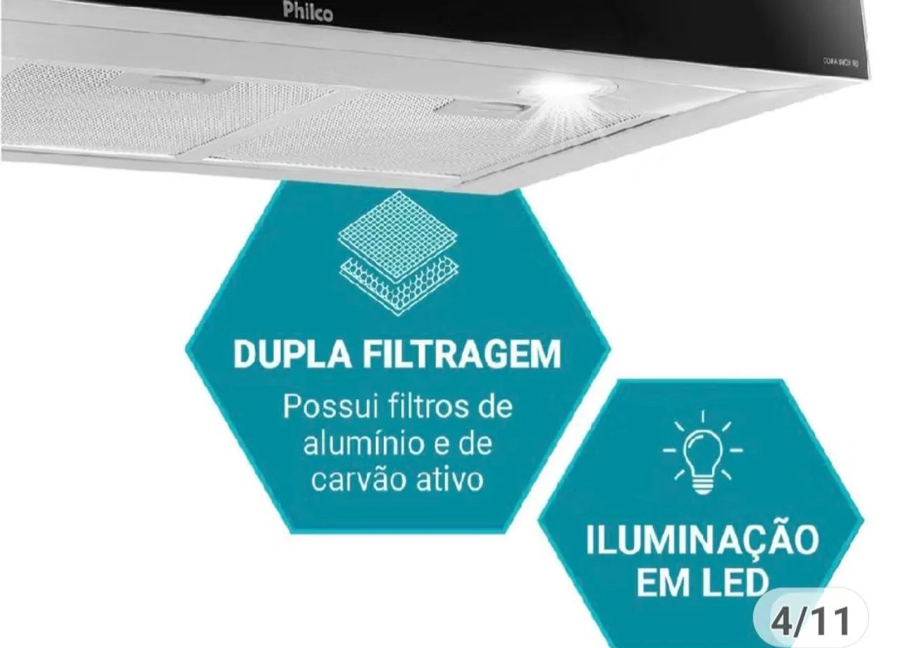 Coifa inox dupla função (exaustor e depurador) - Foto 2