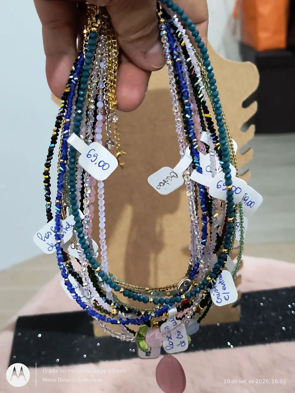 17 choker de cristais banhado em ouro  - Foto 4