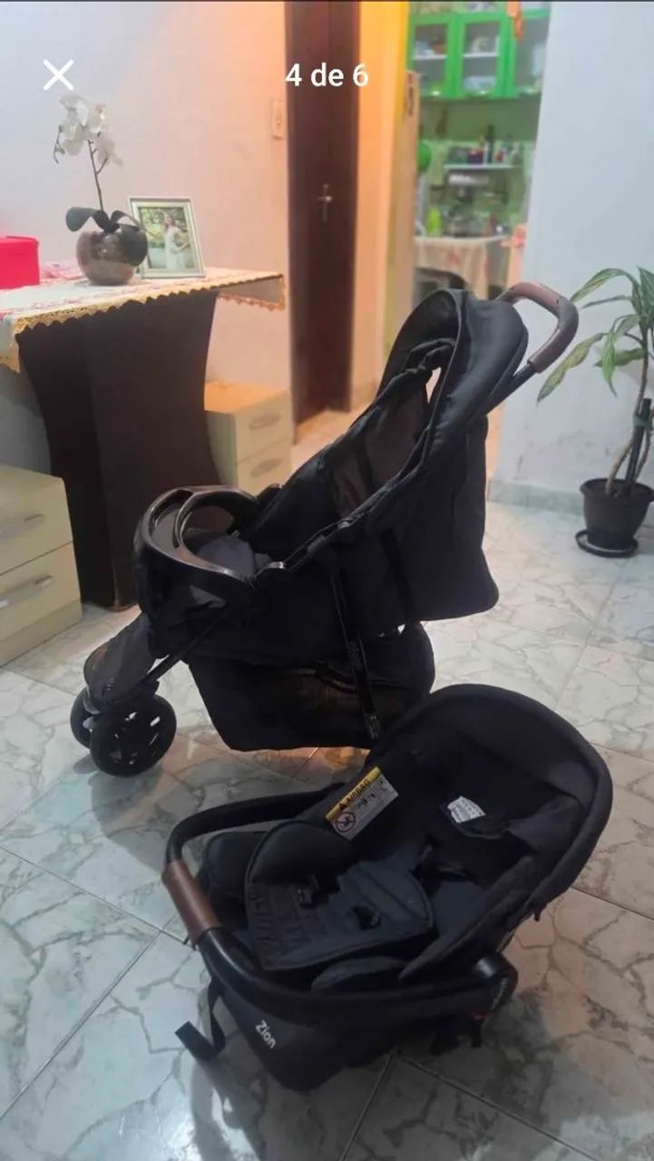Carrinho e bebê conforto marca Borigotto