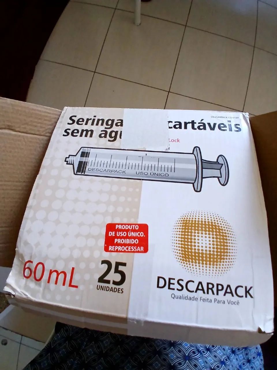 SERINGAS DESCARTÁVEIS DE 60ML
