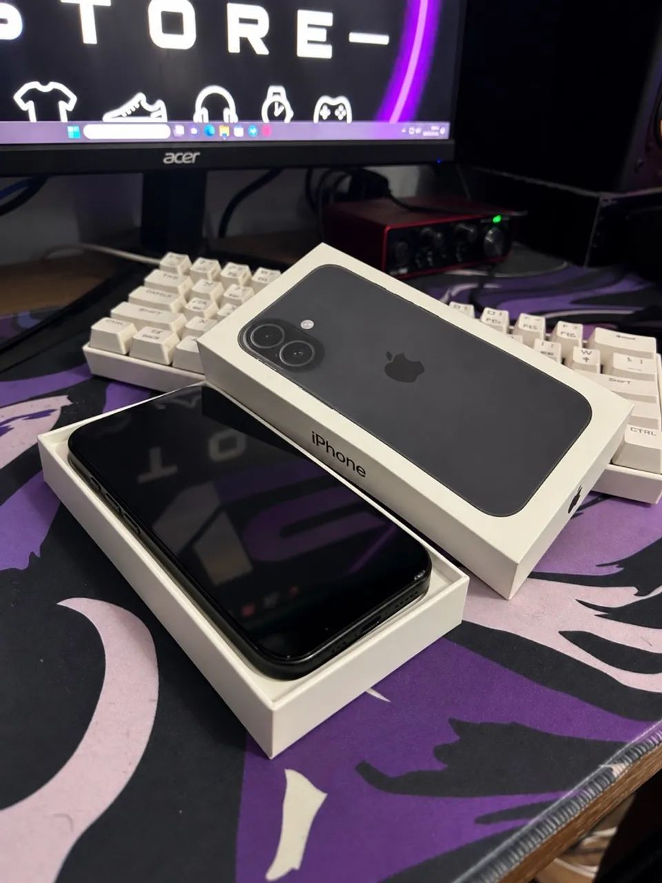 iPhone 16 256gb Preto + Fone Bluetooth de brinde  - Foto 3