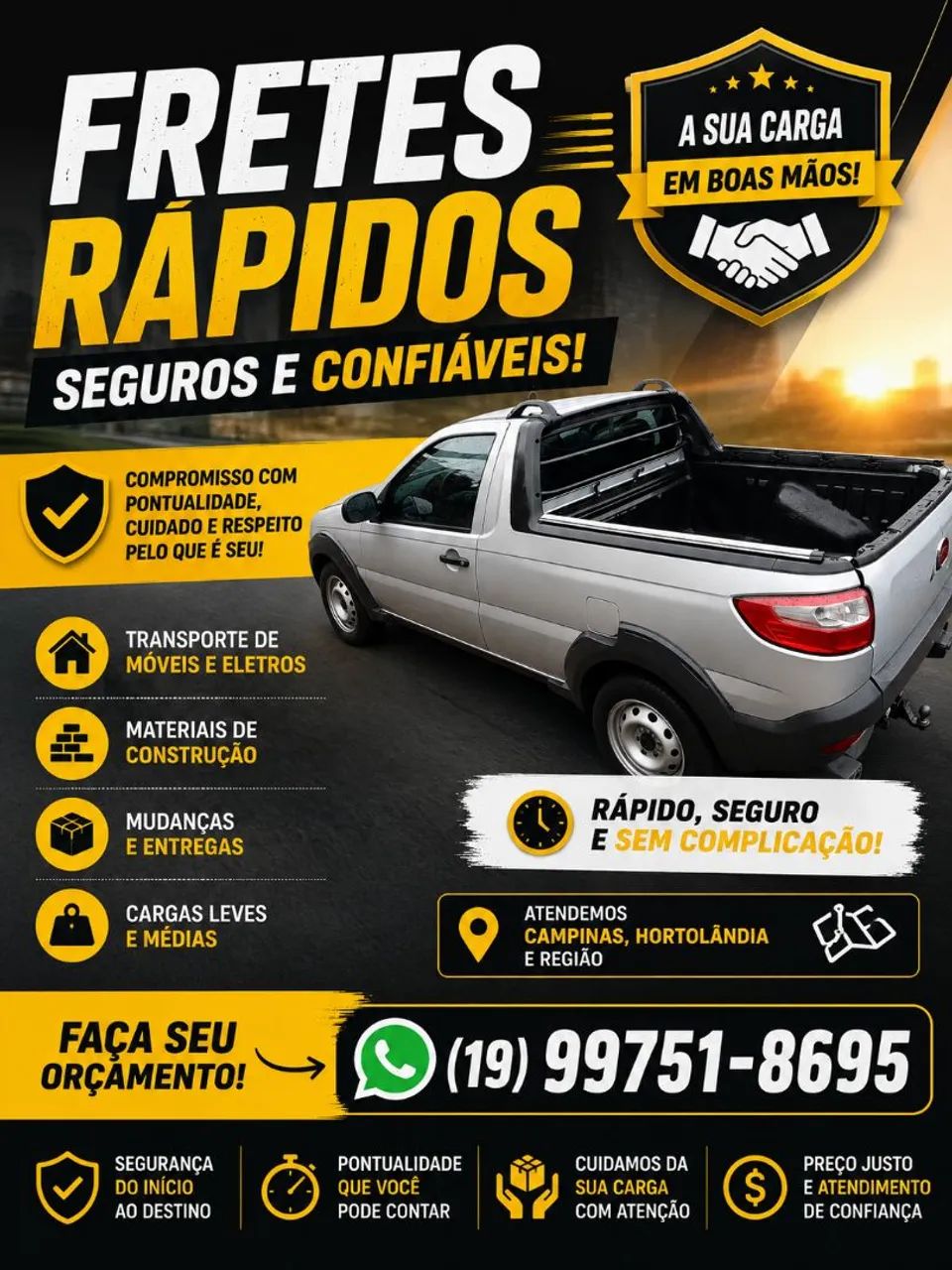 FRETES RÁPIDOS E CONFIÁVEIS