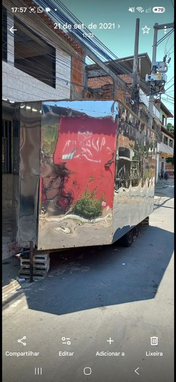 Vendo trailer todo em inox 5×2.   ( ACEITO PROPOSTAS ) ACEITO CARRO NA TROCA! - Foto 3