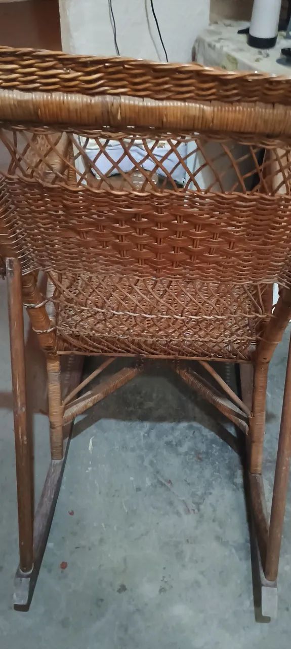 Cadeira de balanço em vime  - Foto 3