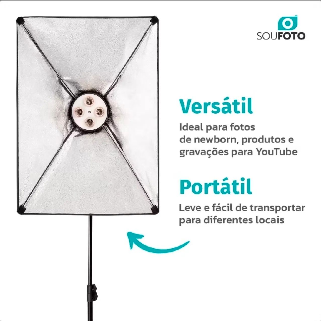 2 SOFTBOX DE 4 LÂMPADAS - Foto 4