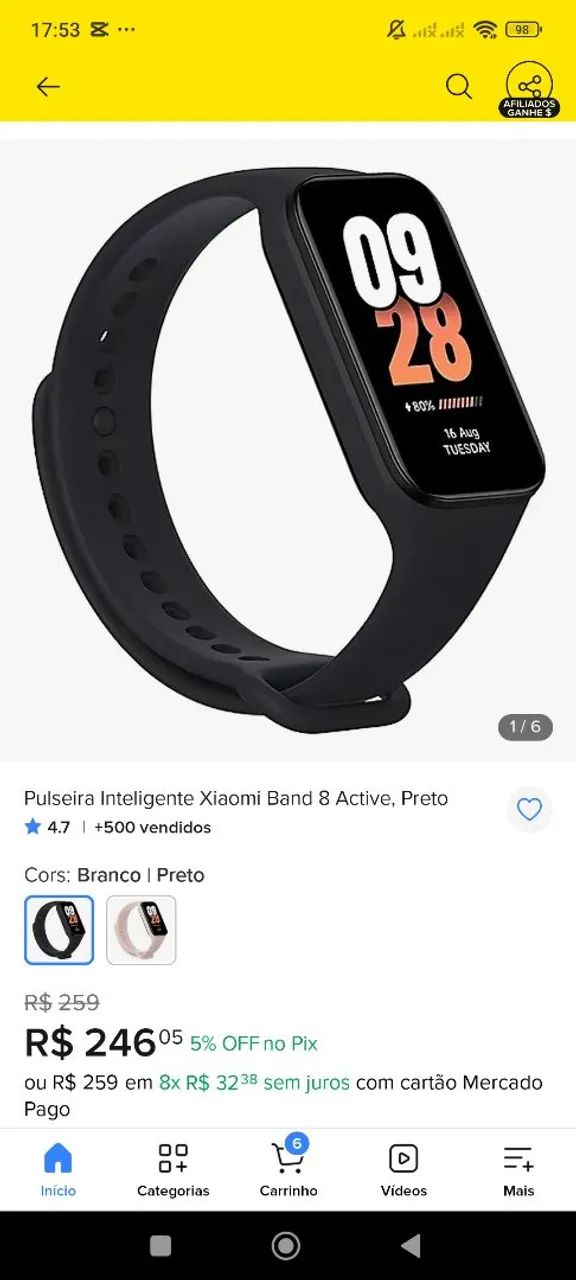 Pulseira Inteligente Xiaomi Smart Band 8 Active - Foto 5