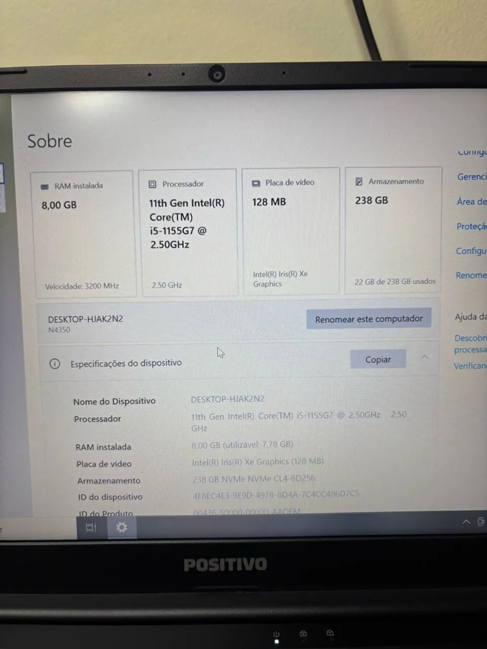 Notebook Positivo I5 de 11º geração  - Foto 2