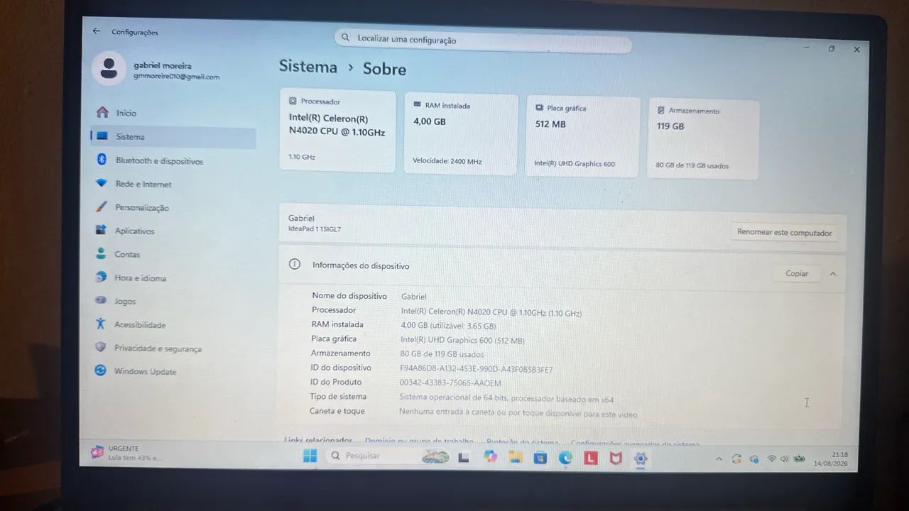 Notebook Lenovo  - Foto 5