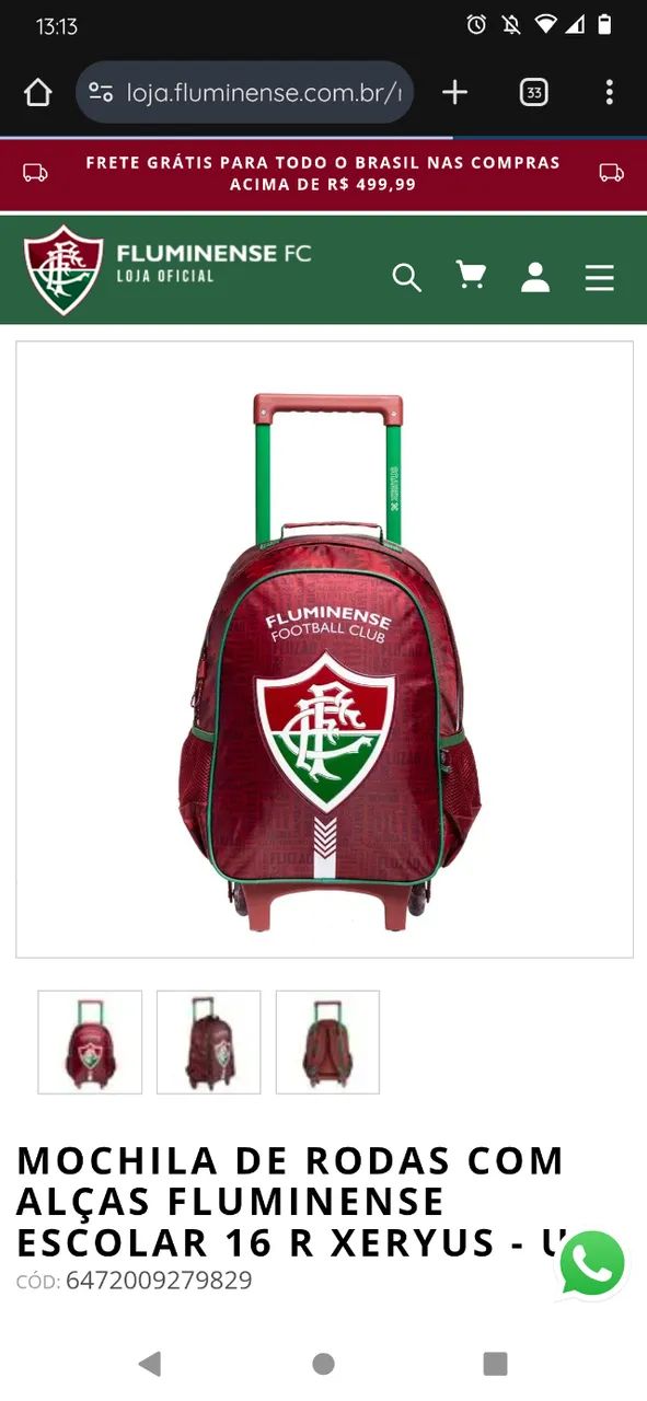 Mochila de carinho fluminense  - Foto 5