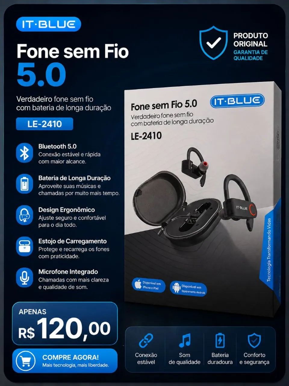 Fone it-blue LE-2410
