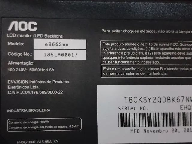 Monitor LCD AOC 19 Polegadas - Foto 2