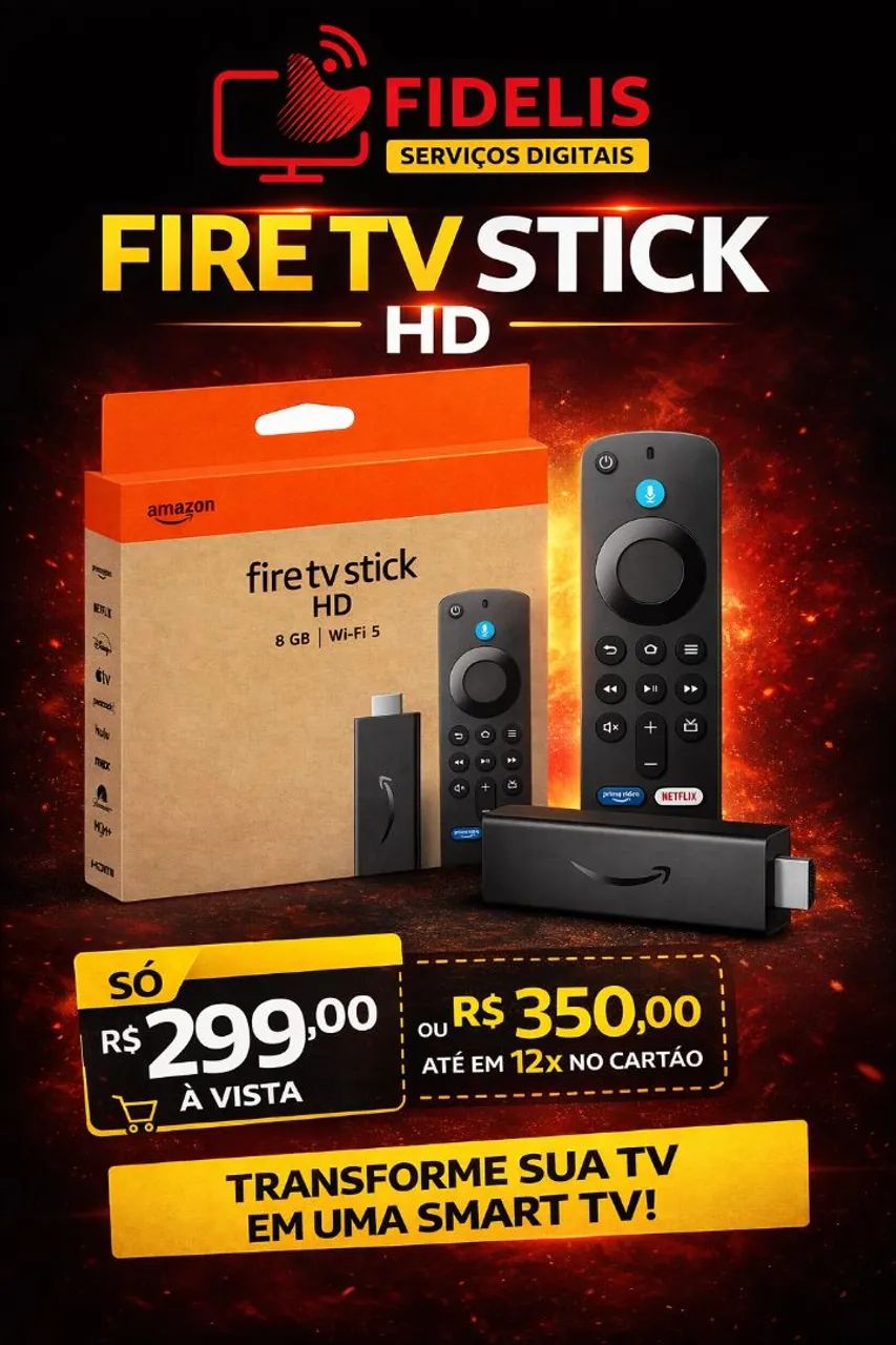 Fire TV Stick HD - Transforme sua TV em Smart TV! - Foto 2