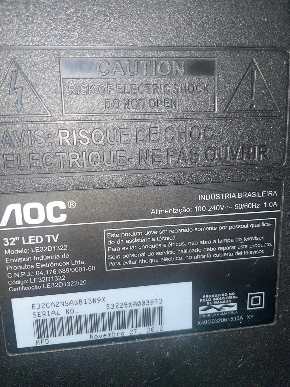 TV AOC 32 polegadas- Led - Foto 4