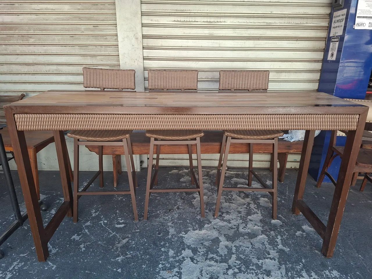 Mesa alta com banquetas - Foto 5